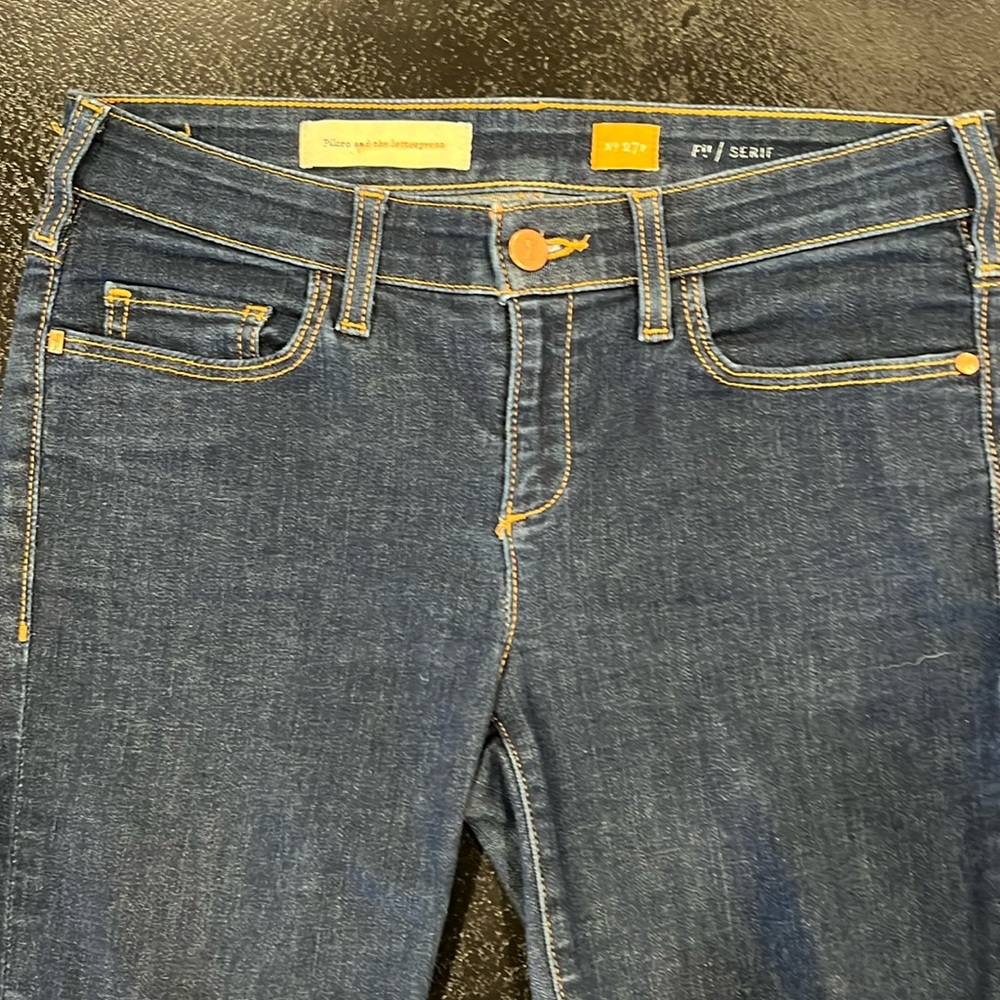 Pilcro and the Letterpress Anthropologie Serif Fit Skinny Jeans Petite Size 27